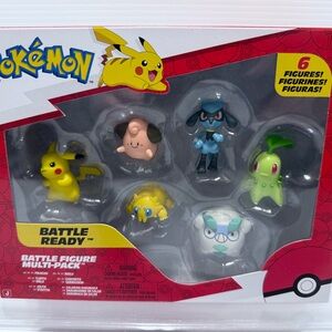 Pokemon Battle Ready 6 Figures Multi-pack Cleffa Joltik Riolu Galarian Chikorita
